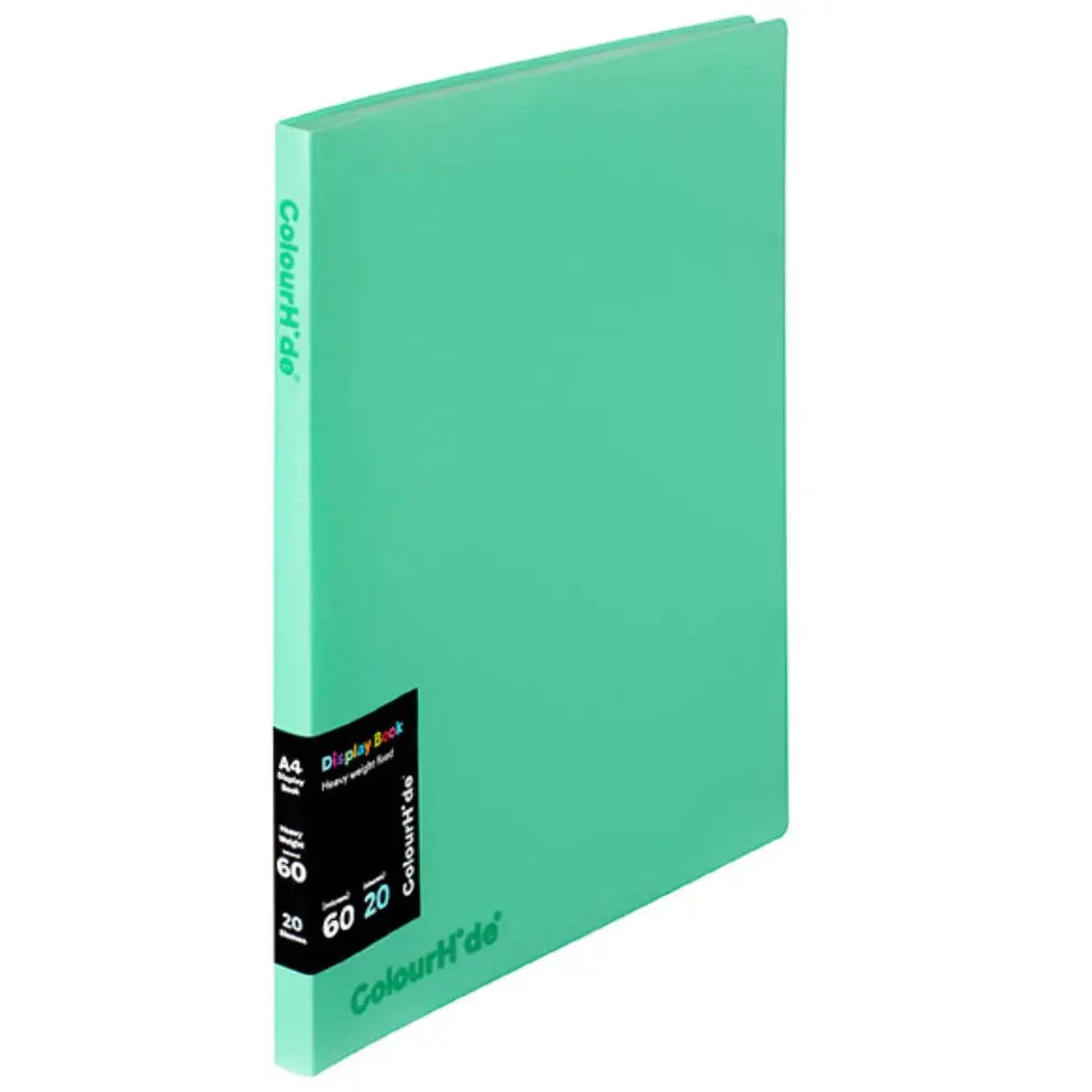 Colourhide Display Book Insert Cover Fixed 20 Sheets Biscay Geen Pack 6 2