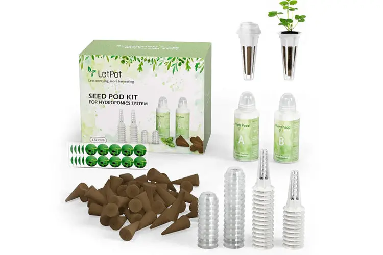 Letpot 172-Piece Seed Pod Round Sponge Kit For Hydroponics 1