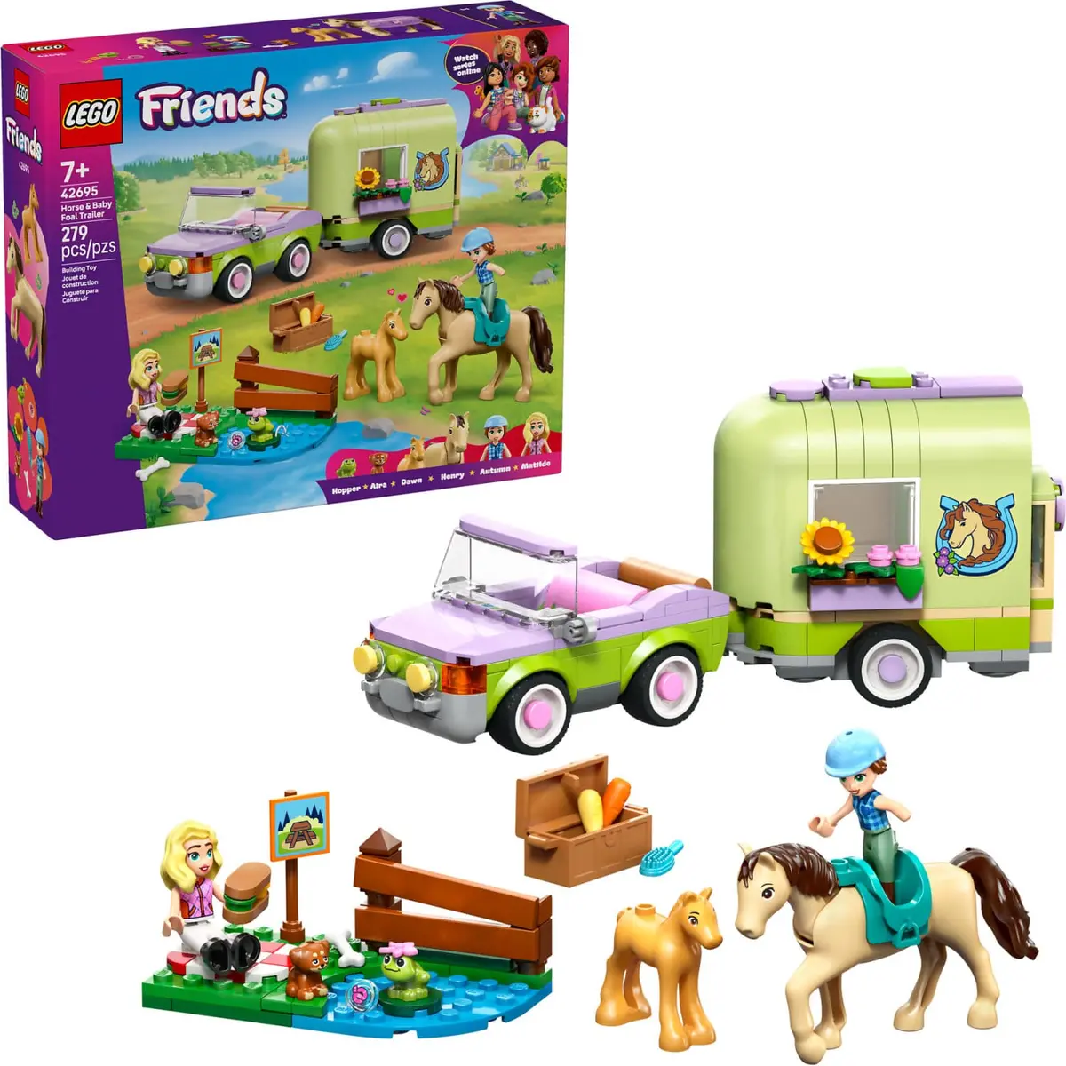 Lego 42695 Horse & Baby Foal Trailer - Friends 1
