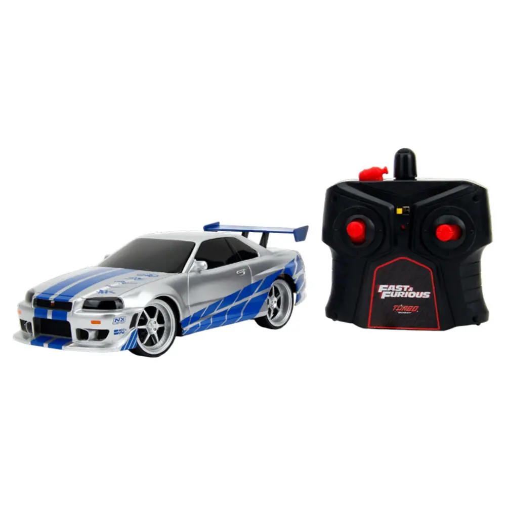 Jada 1:24 Fast & Furious 2002 Nissan Skyline Gt-R Bnr34 Remote Control Car Toy 1