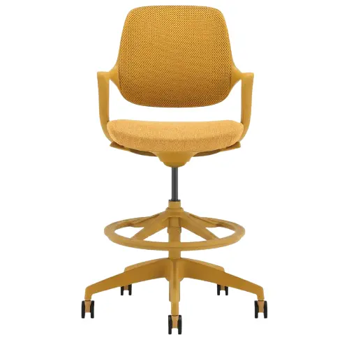Desky Evoque Low Back Office Chair - Mustard Yellow / Yes 1