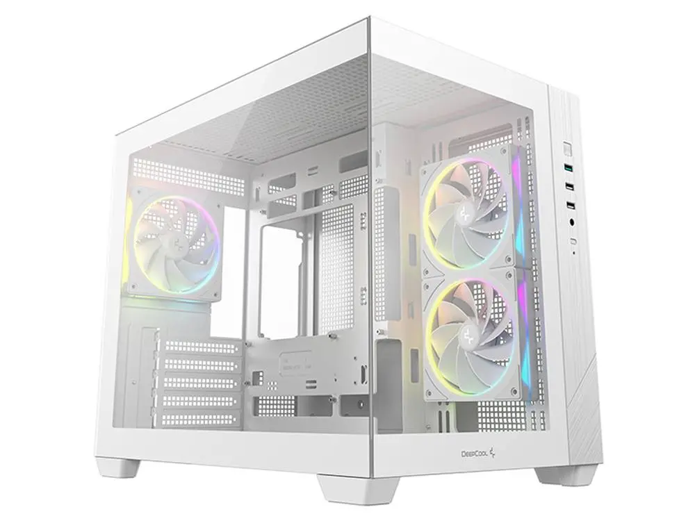 Deepcool Cg330 3F Wh Micro-Atx Case - White 1