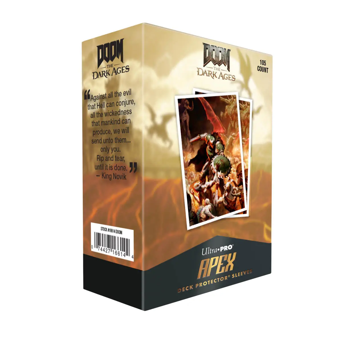 Ultra Pro: Up16614 Doom 105Ct Apex Deck Protector Sleeves 1 For Bethesda Doom 1