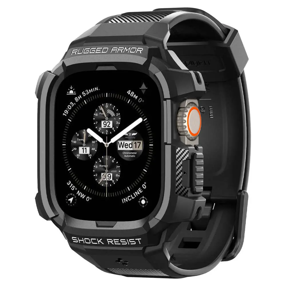 Spigen Apple Watch 49Mm Rugged Armor Pro Case (Black) 1