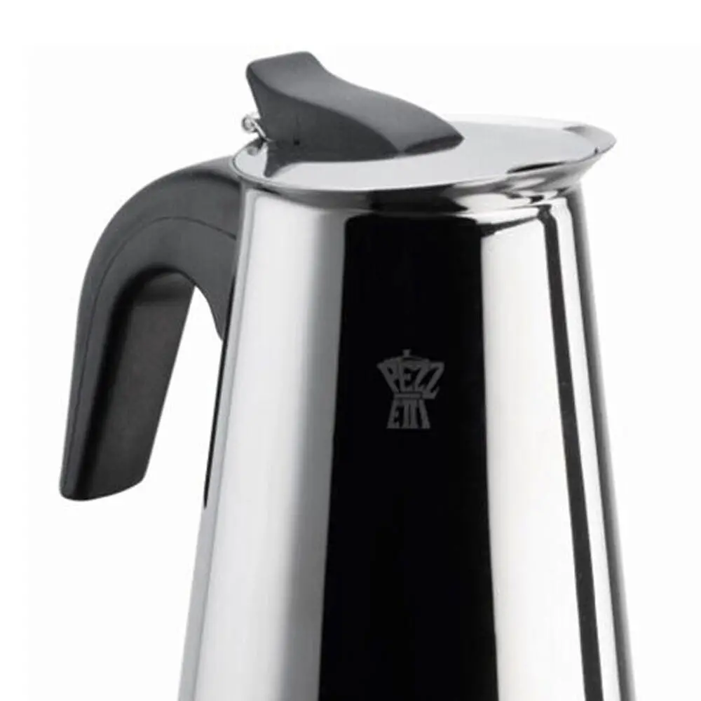 Pezzetti 6-Cup Stainless Steel Stovetop Espresso Coffee Maker W/ Handle Silver 2