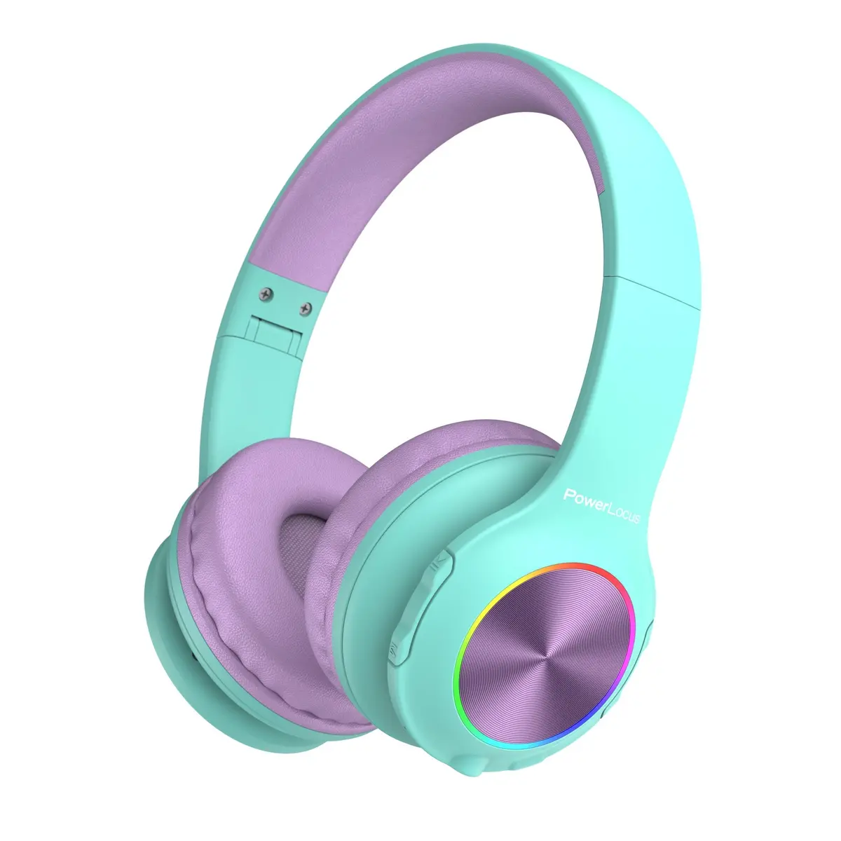 Powerlocus Pled Kids Bluetooth Headphone (Teal/Purple) 1