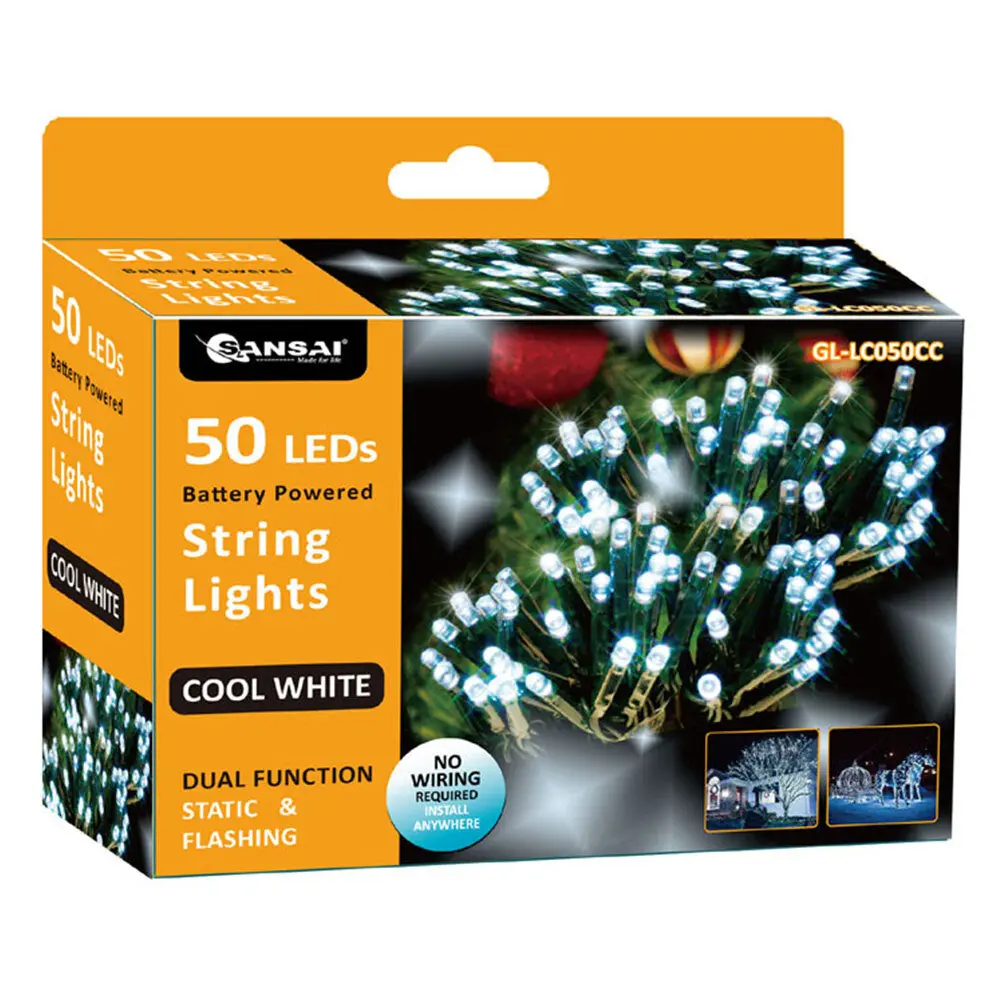 Sansai 50 Led String Lights (Cool White) 1