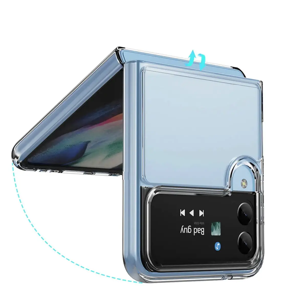 Ishield Crystal Palace Clear Case Samsung Z Flip 4 1