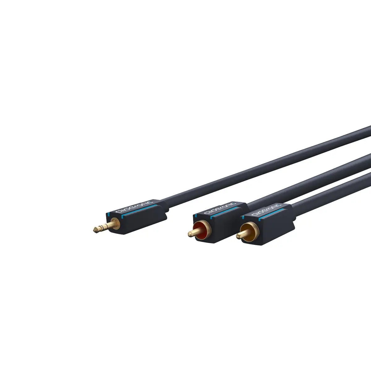 Clicktronic 3.5Mm Aux To Rca Cable 2M (Black) 1