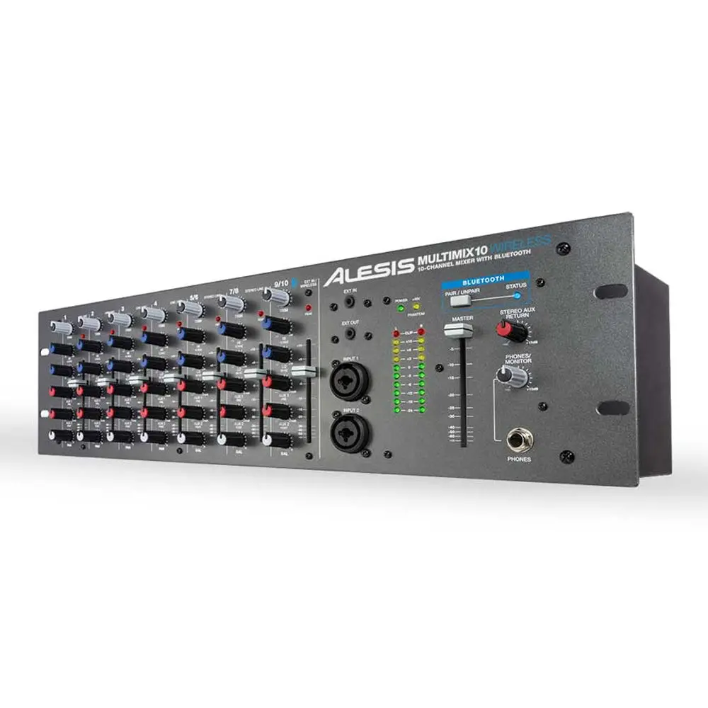 Alesis Multimix 10 Bluetooth/Wireless 10-Channel Rackmount Music Mixer 1