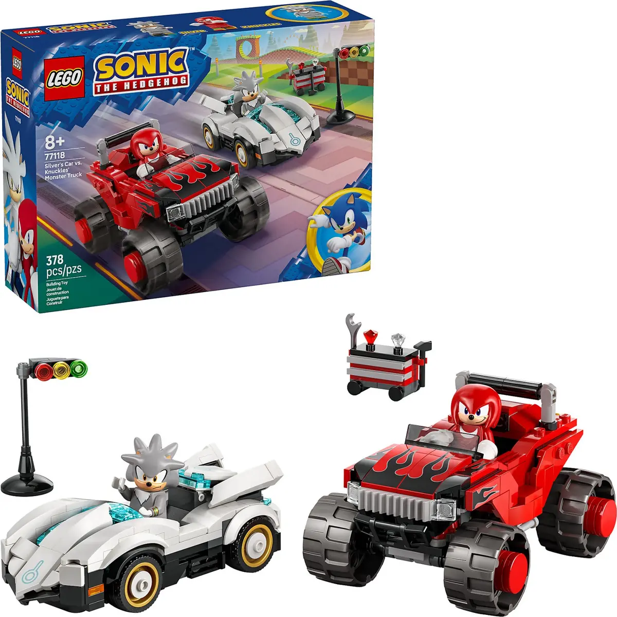 Lego 77118 Silver's Car Vs. Knuckles Monster Truck - Sonic The Hedgehog 1