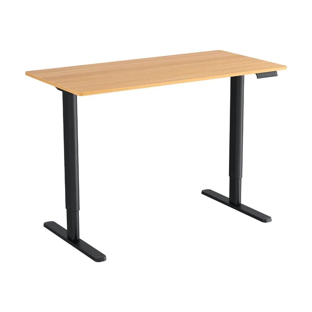 Artiss Electric Sit‑Stand Standing Desk 120Cm Home Office - Oak/Black 1