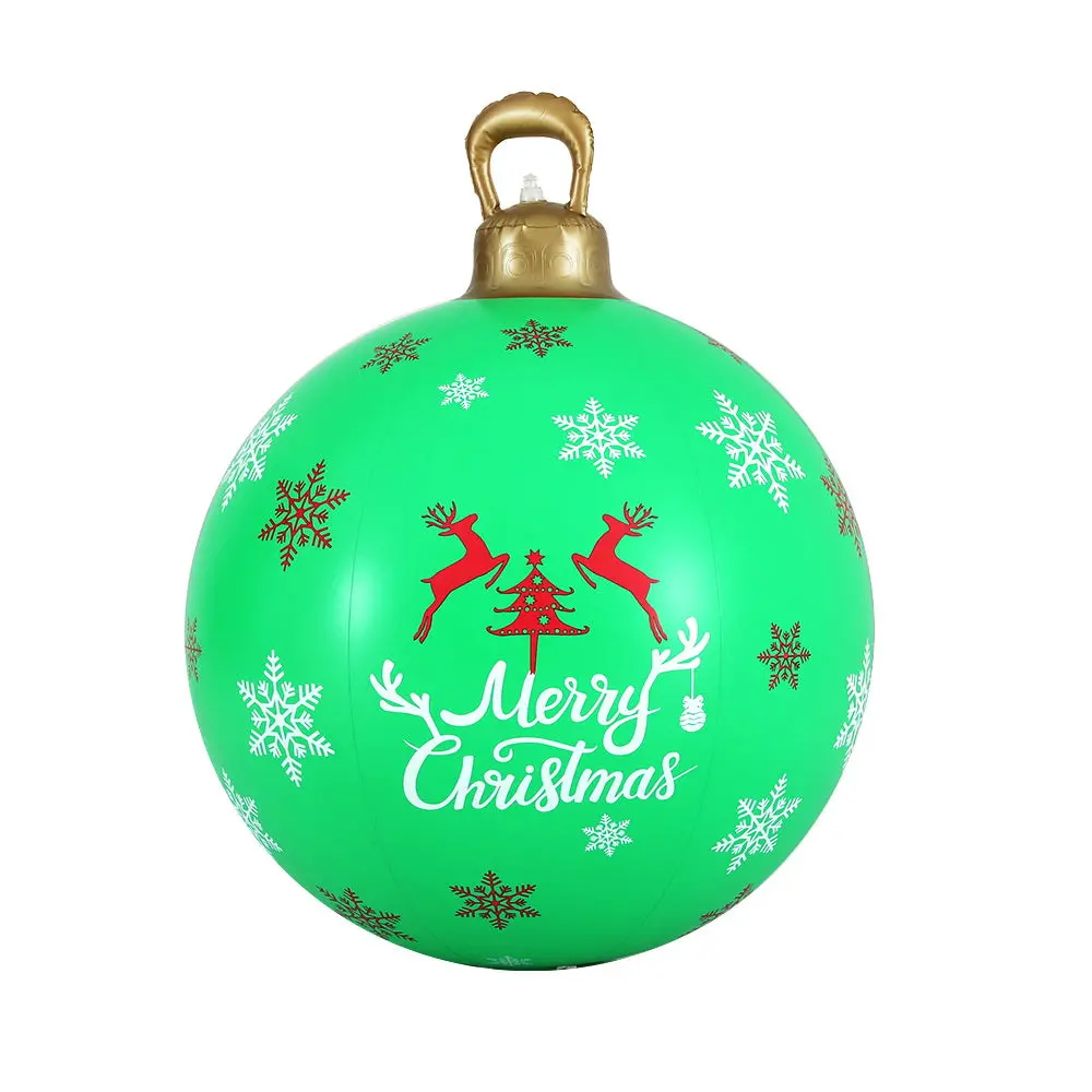 Jingle Jollys Christmas Inflatable Ball  Bauble 60Cm Outdoor Decoration Green 1