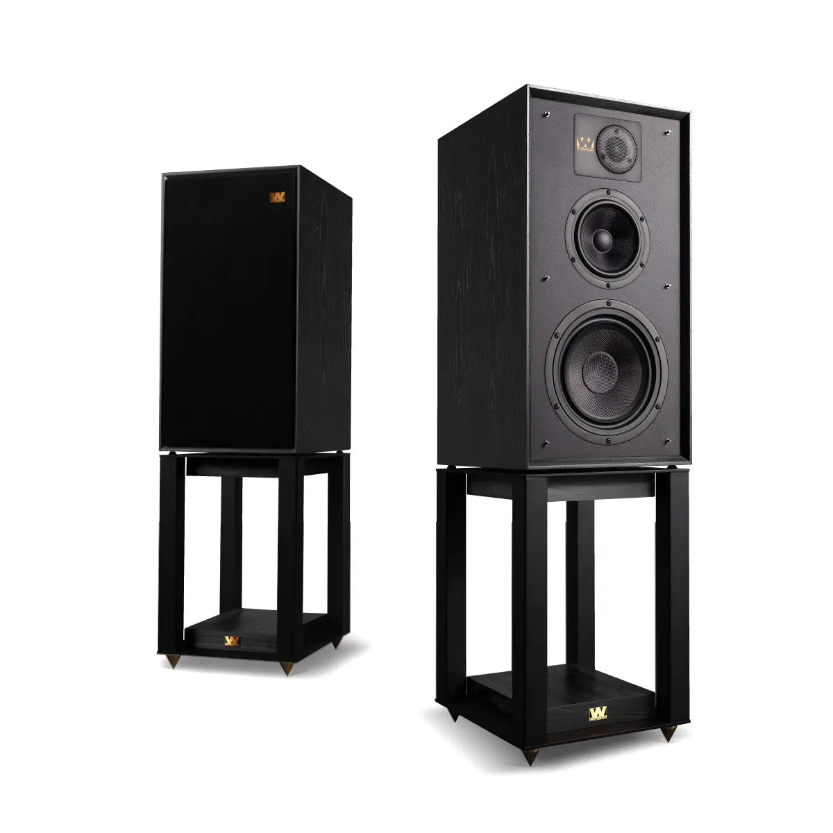 Wharfedale Linton 85Th Loudspeakers With Floor Stands - Pair (Black) 1