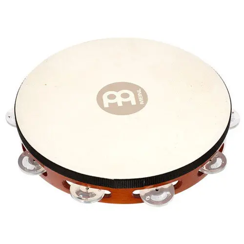 Meinl Percussion 1-Row Aluminium Jingle Tambourine African Brown 1