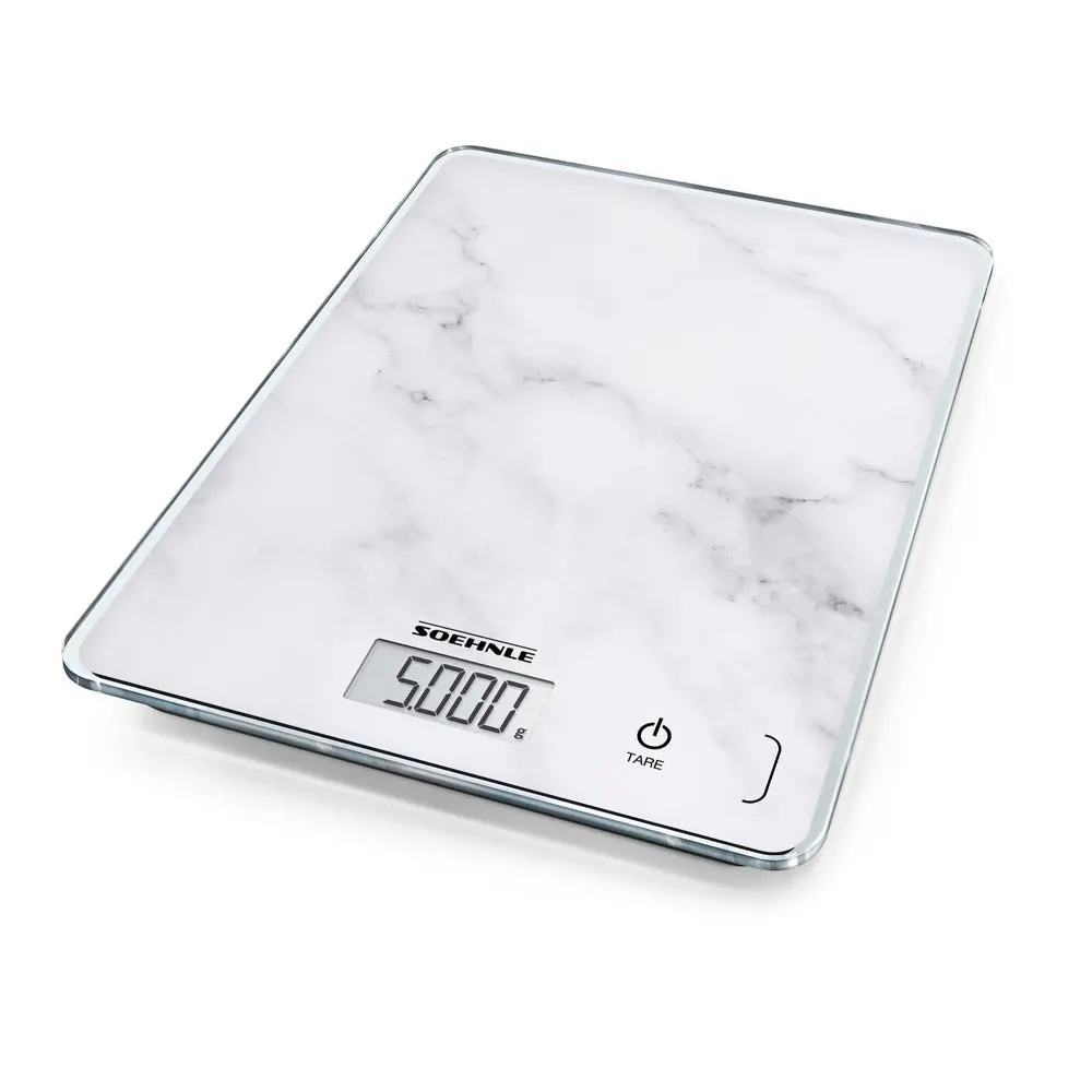 Soehnle Page Compact Digital Lcd Kitchen Food Scale Marble 5Kg 1