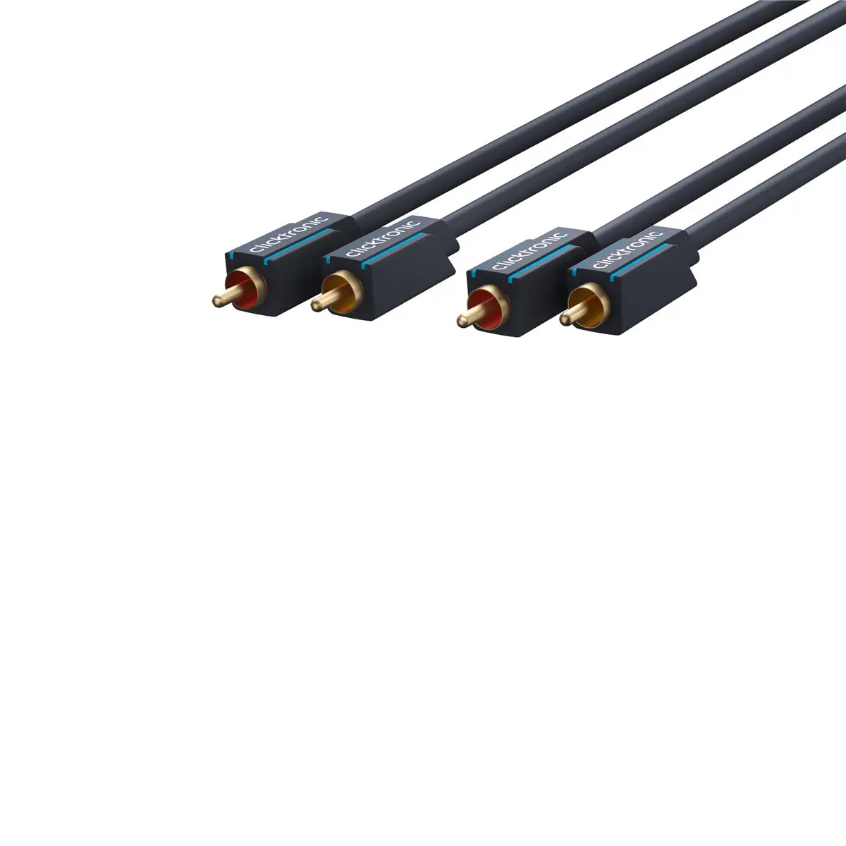 Clicktronic Cinch Stereo Rca Cable 1M (Black) 2