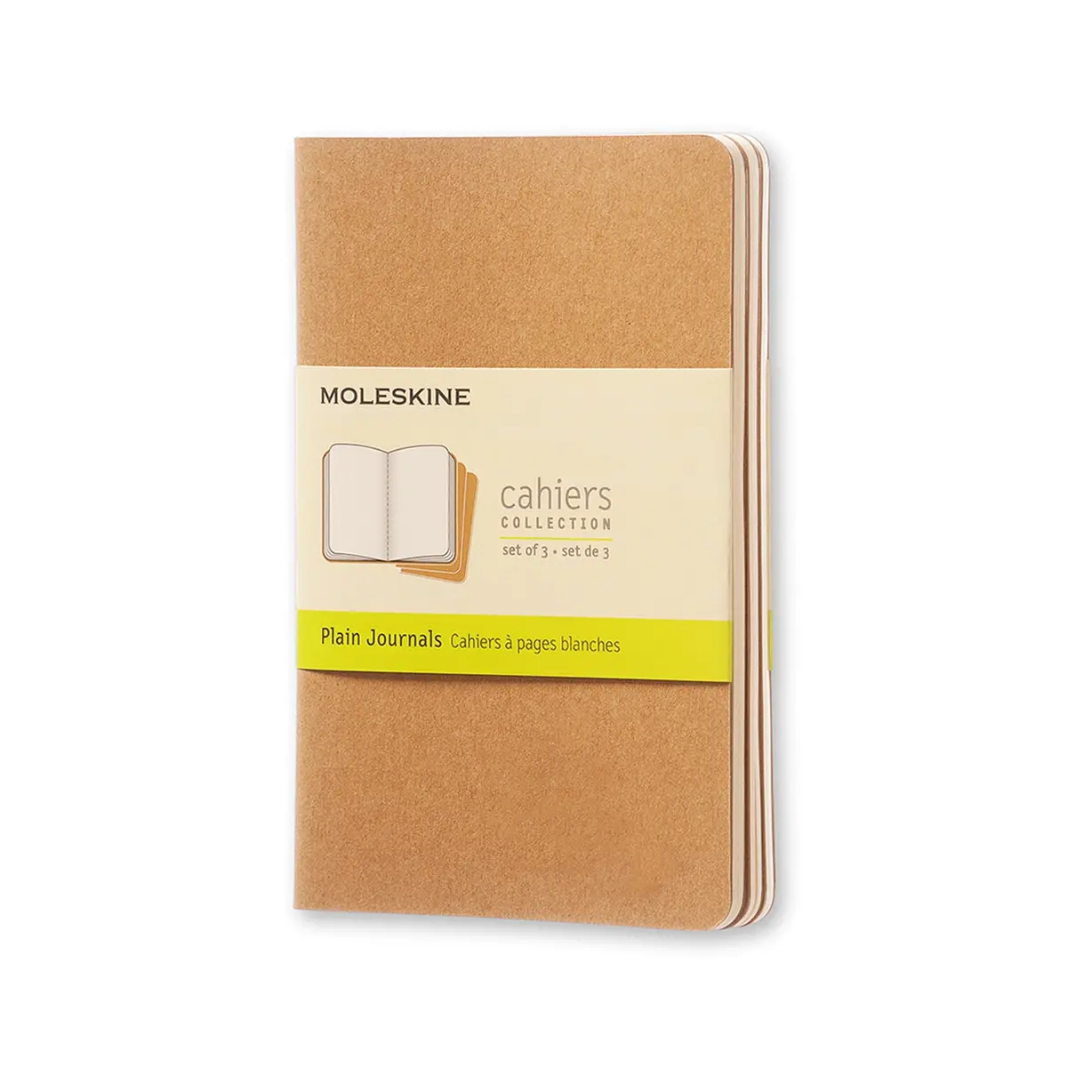 Moleskine 80 Pages Plain Pocket Cahier Notebook (Kraft) [3-Pieces] 1