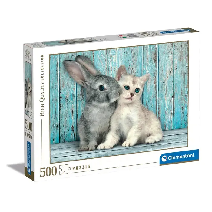 500Pc Cat And Bunny Puzzle 2