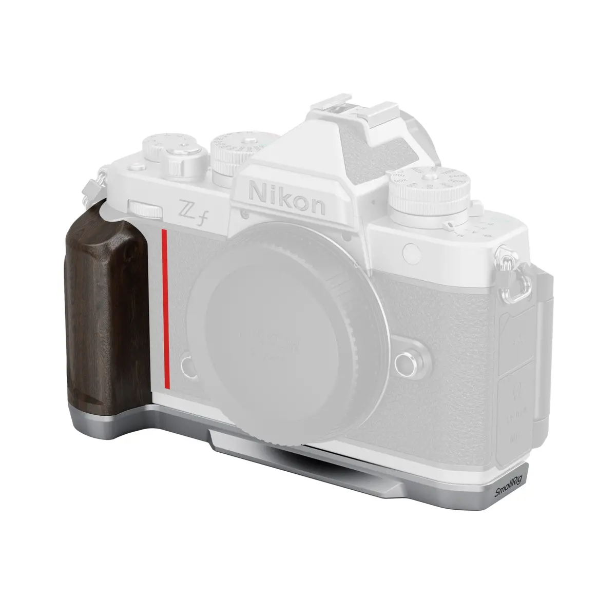 Smallrig L-Shaped Mount Plate With Wooden Handle For Nikon Z F (Silver) 5707 1