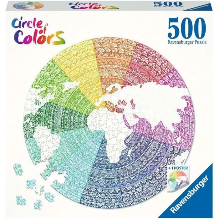 Ravensburger 500Pc Circle Of Colors - Mandala Puzzle 1