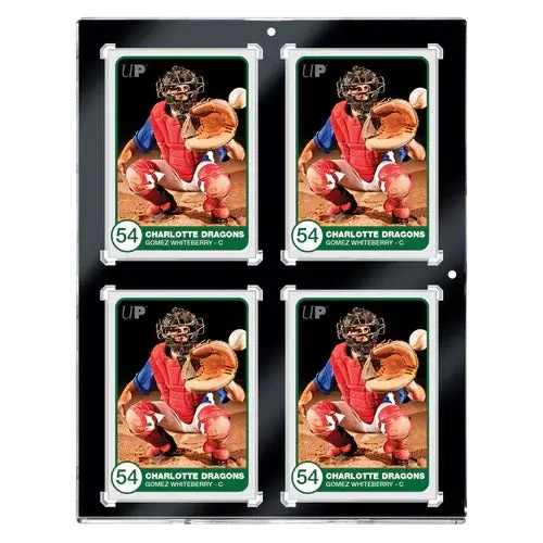 Ultra Pro: Up15402 130Pt 4-Card Black Border Uv One-Touch Magnetic Holder 1