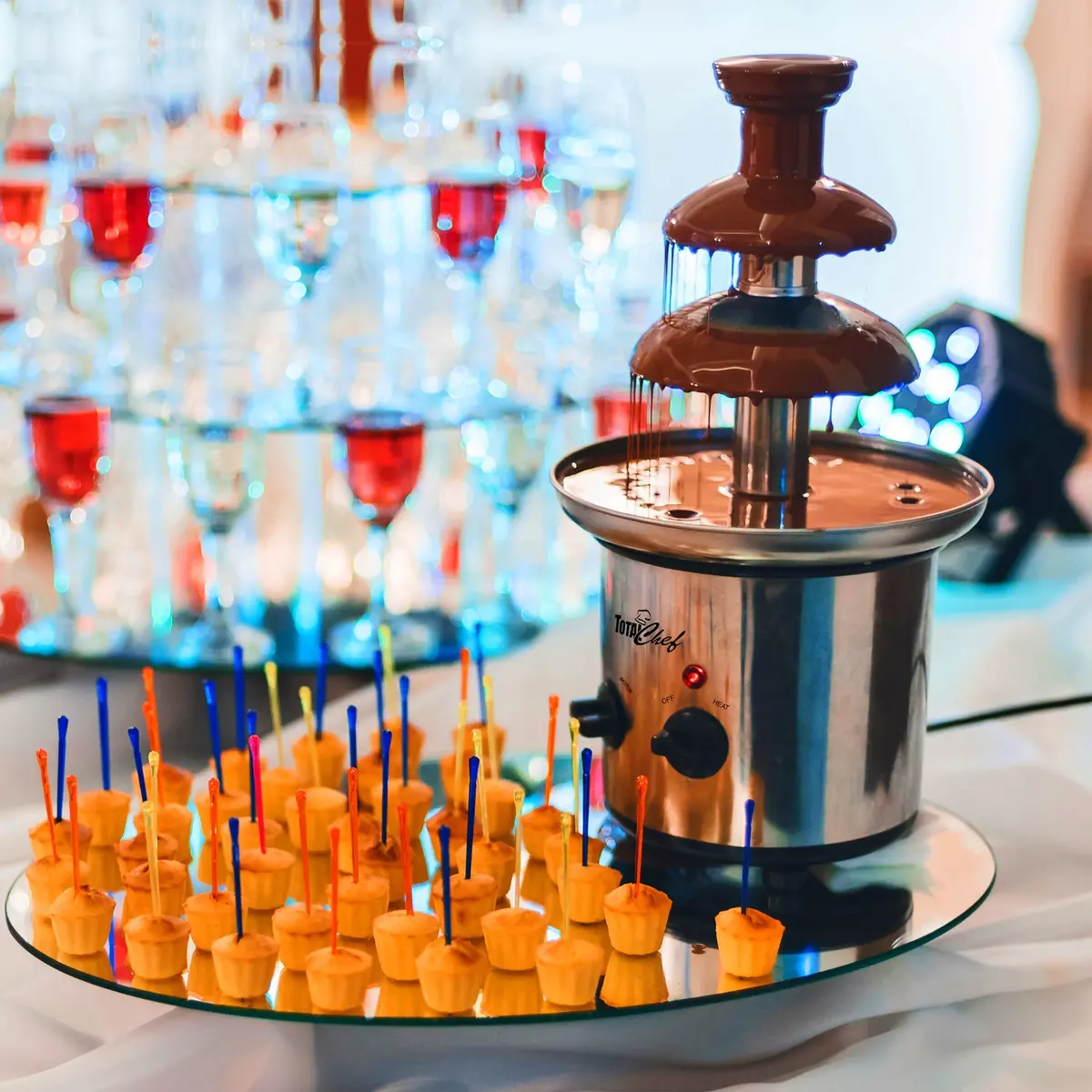 Total Chef 3 Tier Chocolate Fondue Fountain 680G Capacity, Stainless Steel 2