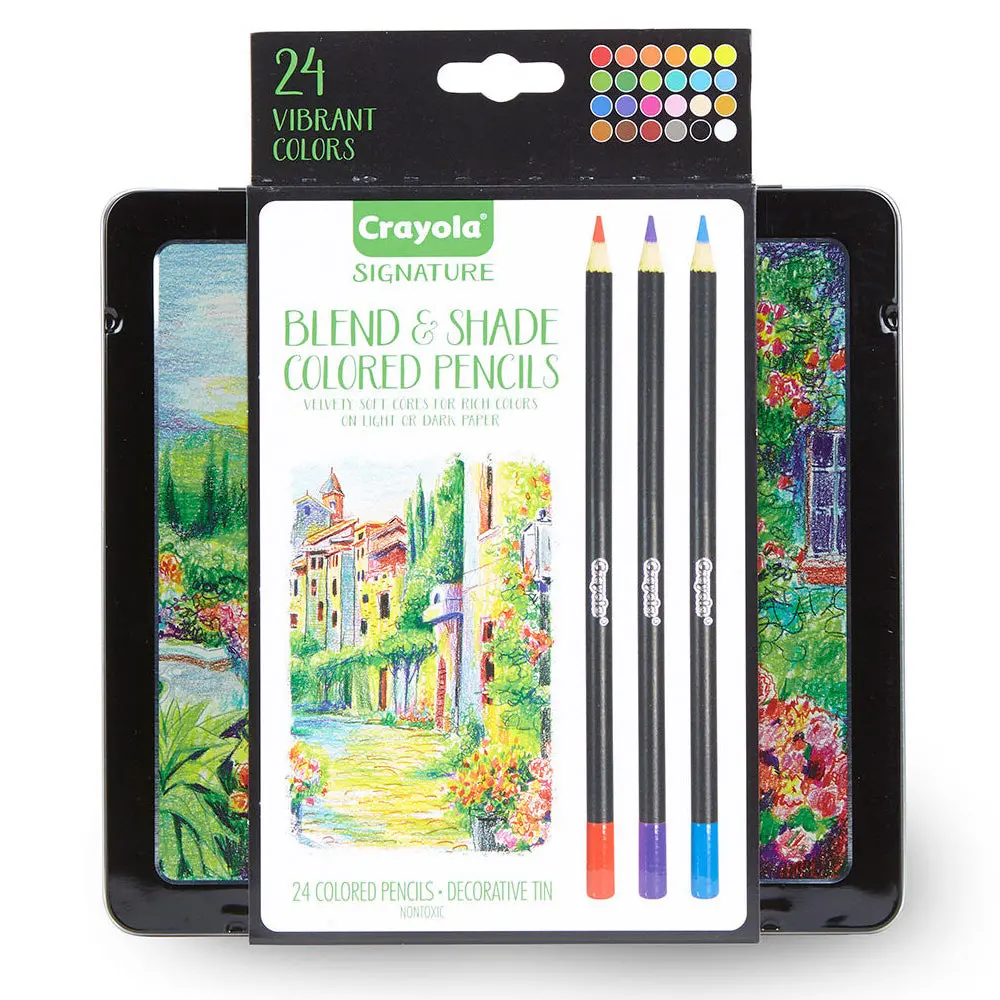 24Pc Crayola Signature Blend & Shade Coloured Pencils 1