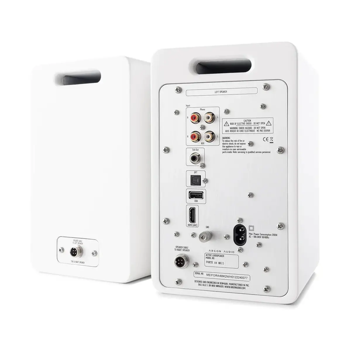 Argon Audio Forte White A5 Mk2 Bookshelf Speakers 2