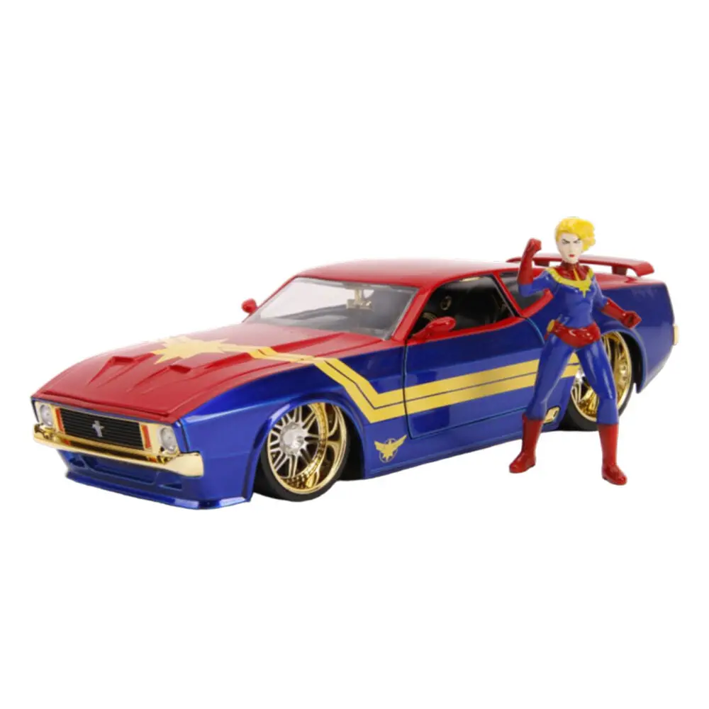 Jada 1:24 Marvel Captain And Marvel 1973 Ford Mustang Mach 1 Diecast Vehicle 1