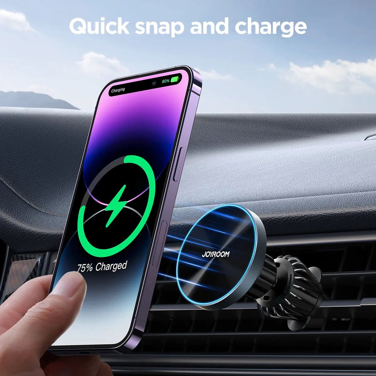 Joyroom Magsafe Wireless Car Mount 15W 2