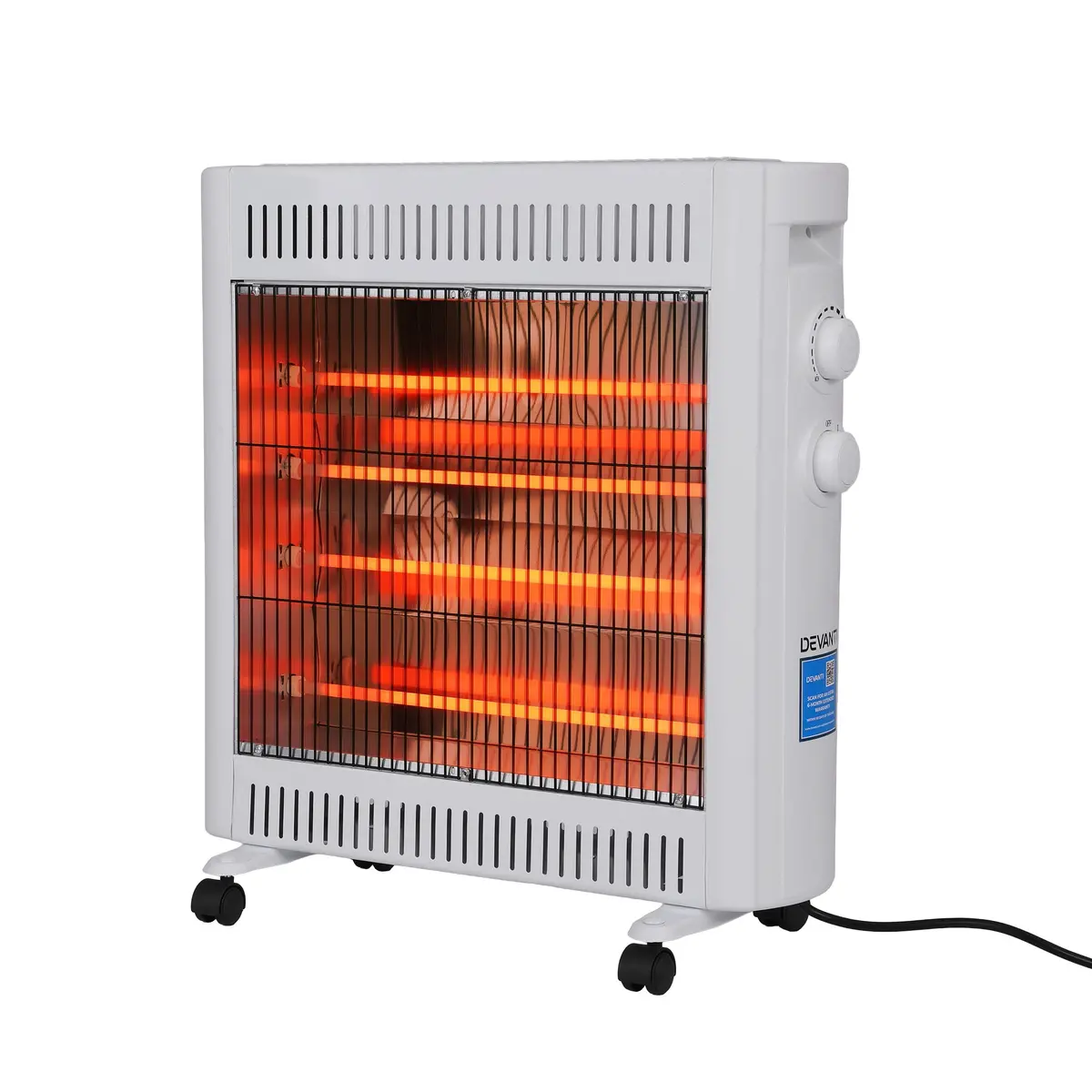 Devanti 2200W Infrared Radiant Heater Portable Electric Space Heating White 1