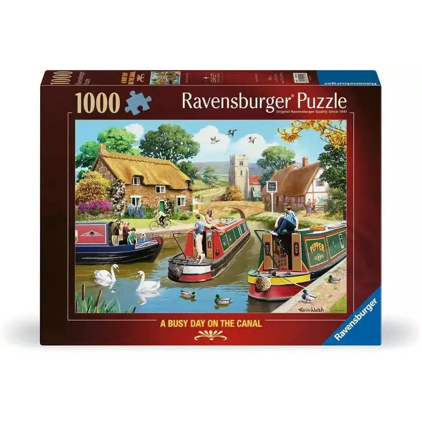 Ravensburger 1000Pc A Busy Day On The Canal Puzzle 1