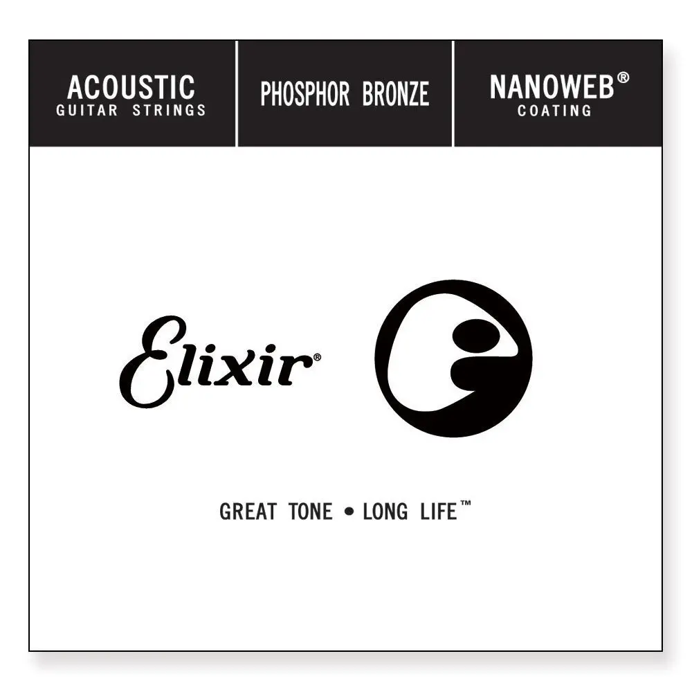Elixir #14124 Acoustic Nanoweb Phosphor Bronze 0.024 Single String 1