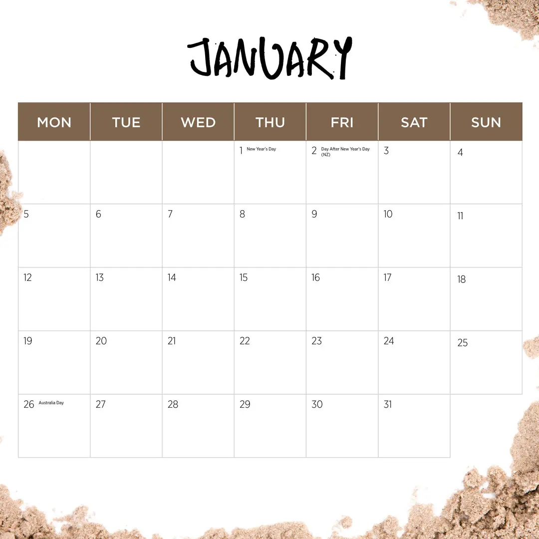 Paper Pocket Our Australia Iconic Beaches 2026 Calendar 2