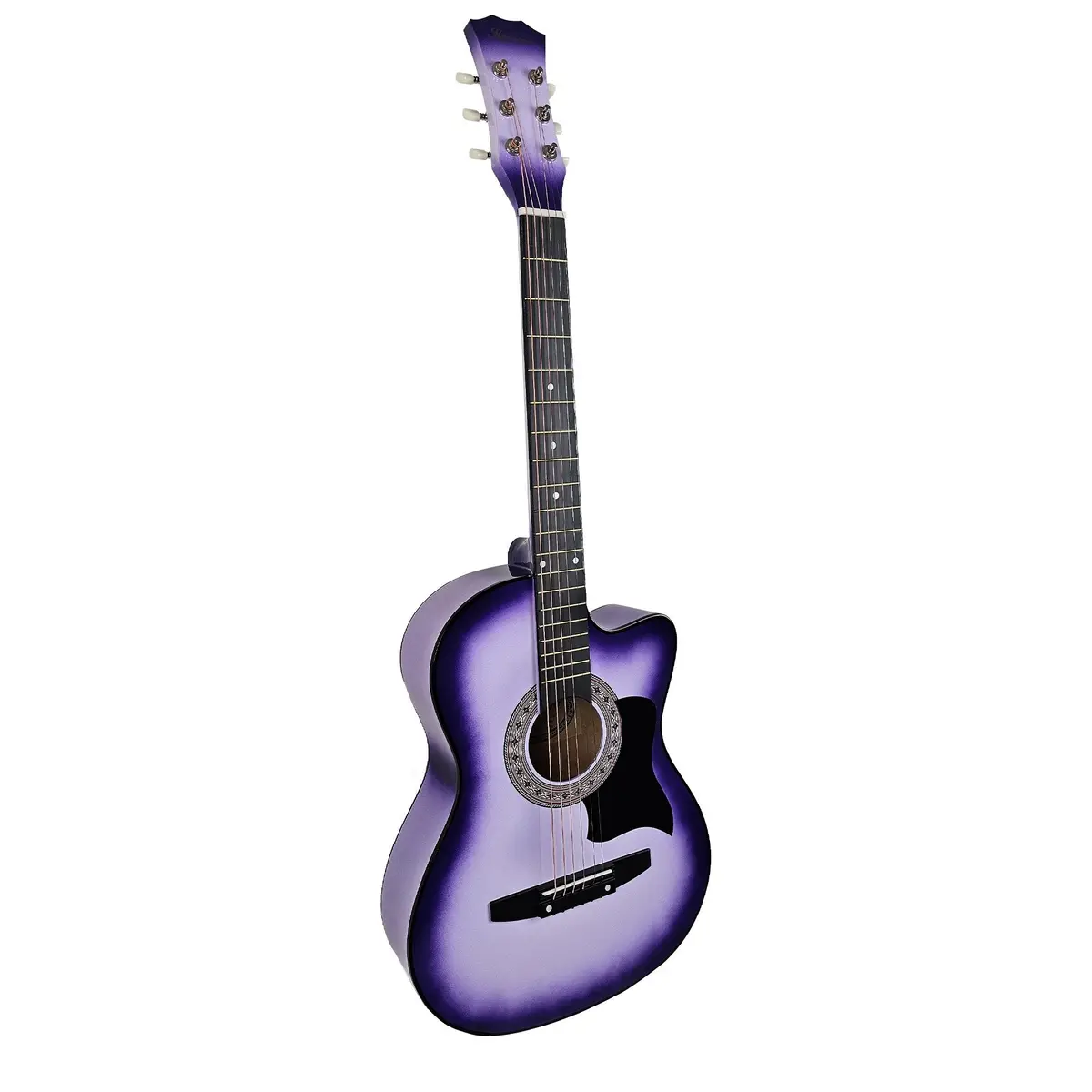 Karrera 38In Cutaway Acoustic Guitar With Carry Bag (Purple Burst) 1