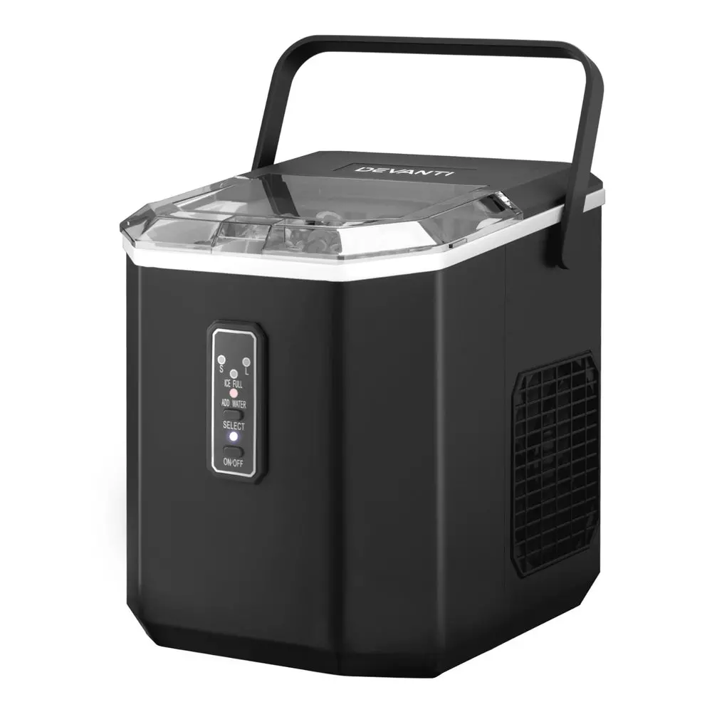 Devanti 12Kg Ice Maker Machine 1.3L With Scoop Holder (Black) 1