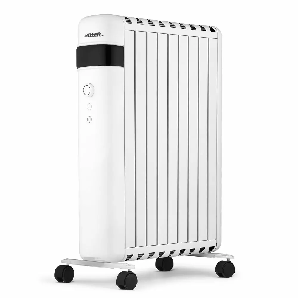 Heller 2000W Oil Free Electric Column Heater (White) 1
