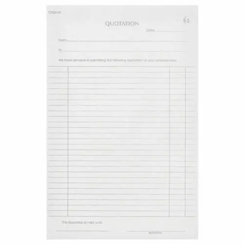 Olympic 5 Pack 650 Carbon Duplicate Quotation Quotes Book 100 Leaf Bulk 2