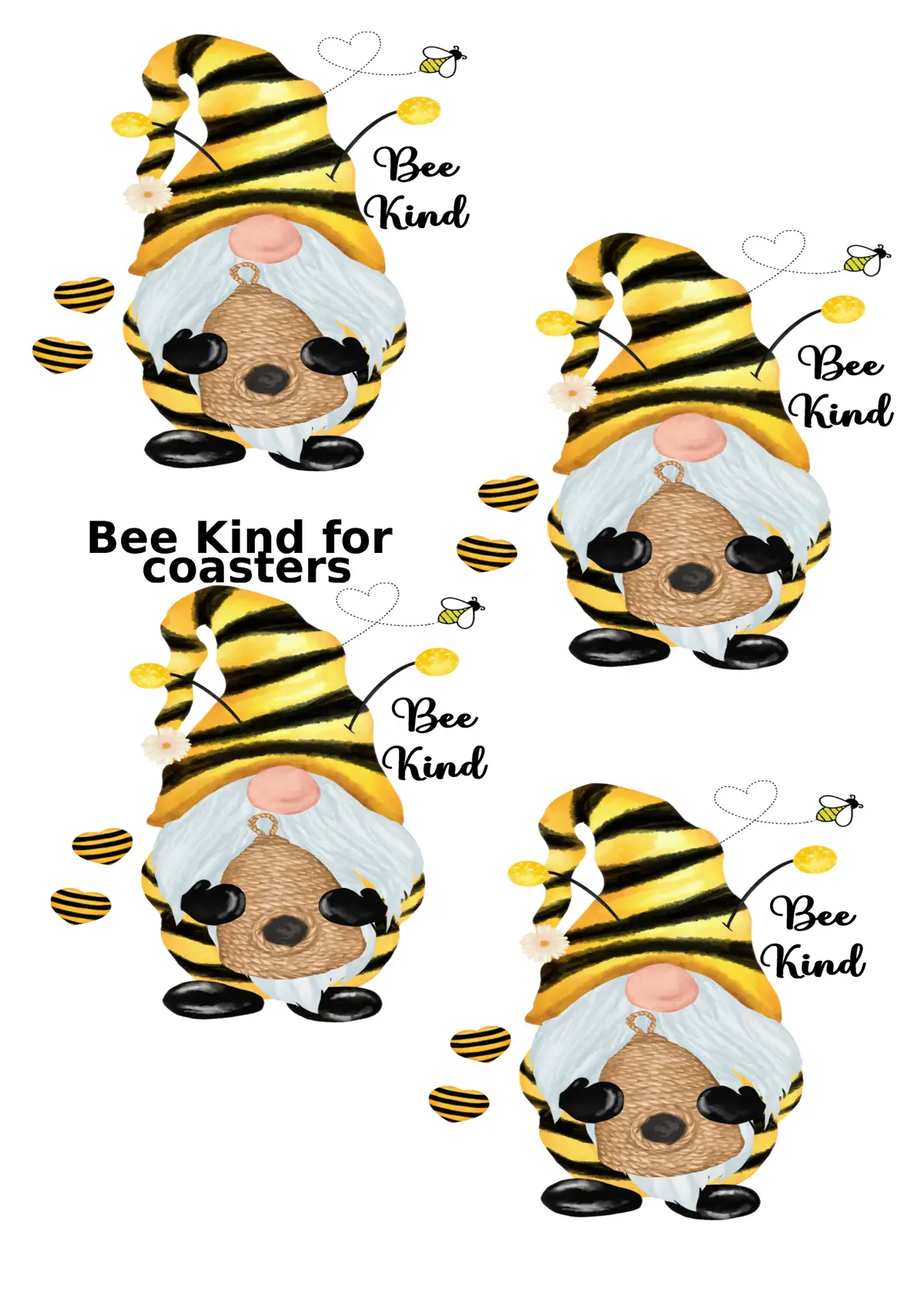 Bee Kind Coasters 1