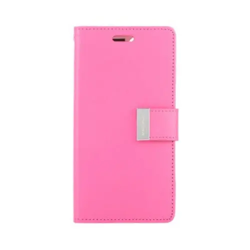 Goospery Rich Diary Case For Iphone 14 Plus (Hot Pink) 1