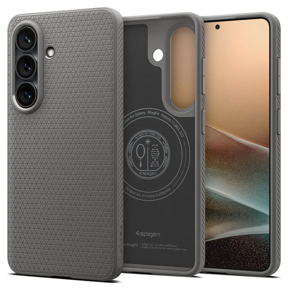 Spigen Galaxy S26 Liquid Air (Magfit) Case (Marble Grey) 1