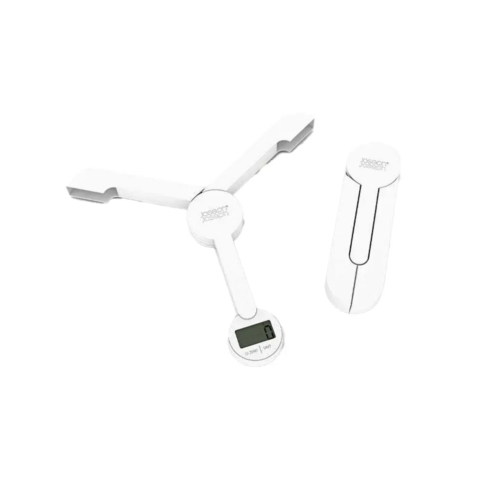 Joseph Joseph Triscale Folding Digital Lcd Kitchen Scale 20Cm White 1