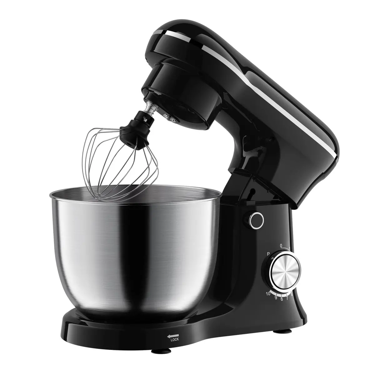 Healthy Choice 400W 5L Mix Master Kitchen Stand With Whisk And Beater (Black) 2