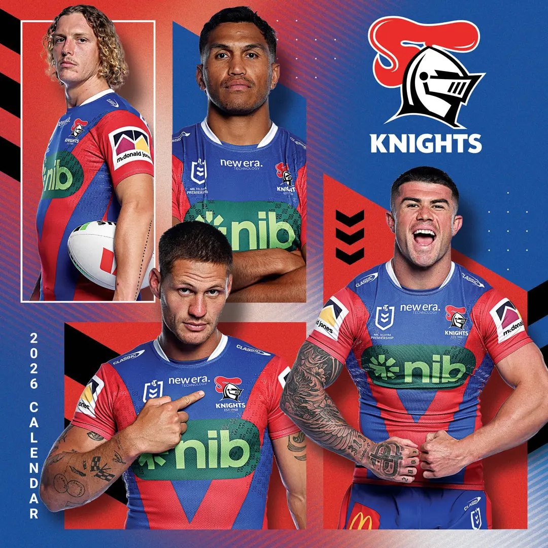 Paper Pocket Nrl Newcastle Knights 2026 Calendar 1