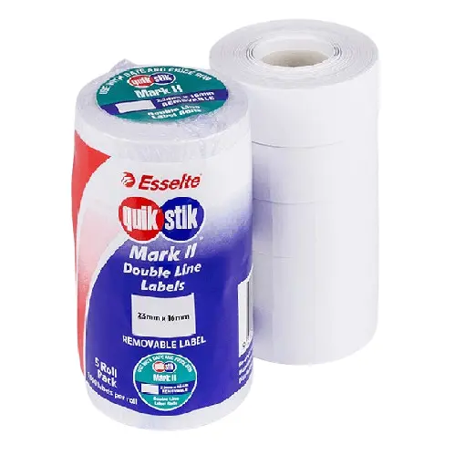 Quikstik Mark Ii Labels Blank Removable White 1000 Labels/Roll 23X16mm Pack 5 1