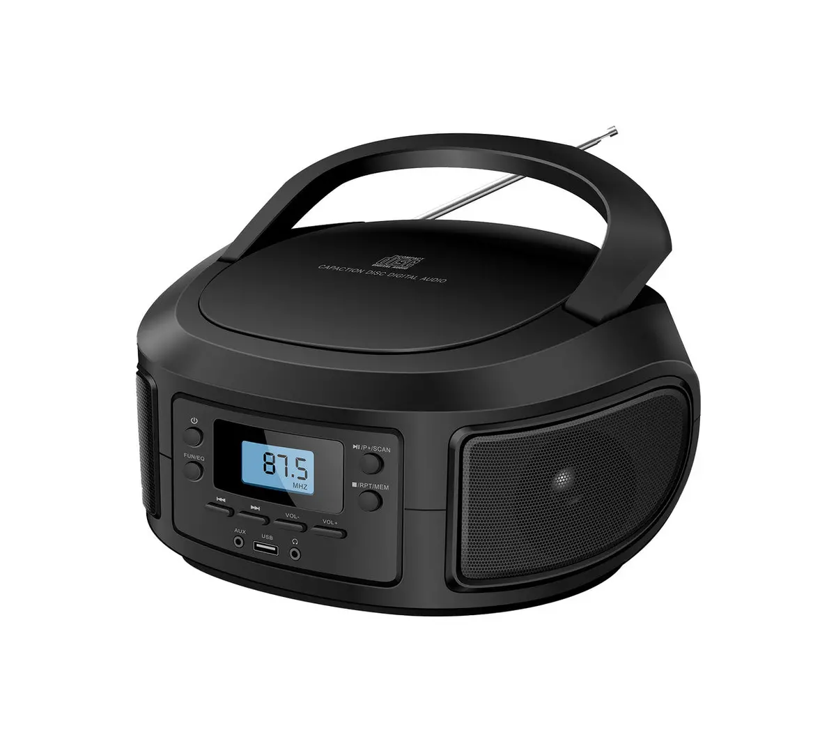 Laser Bluetooth Portable Cd/Mp3 Boombox With Fm Radio Player 1