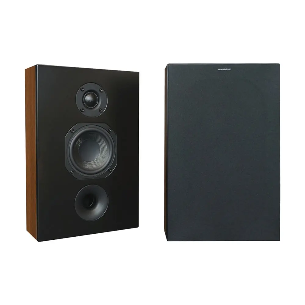 Scansonic Hd 2-Pieces L Series On-Wall Home Speakers 120W (Walnut) 2