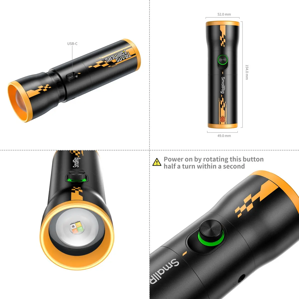 Smallrig Rf 10C Portable Focusable Led Video Light "Bumblebee Edition" 5512 2