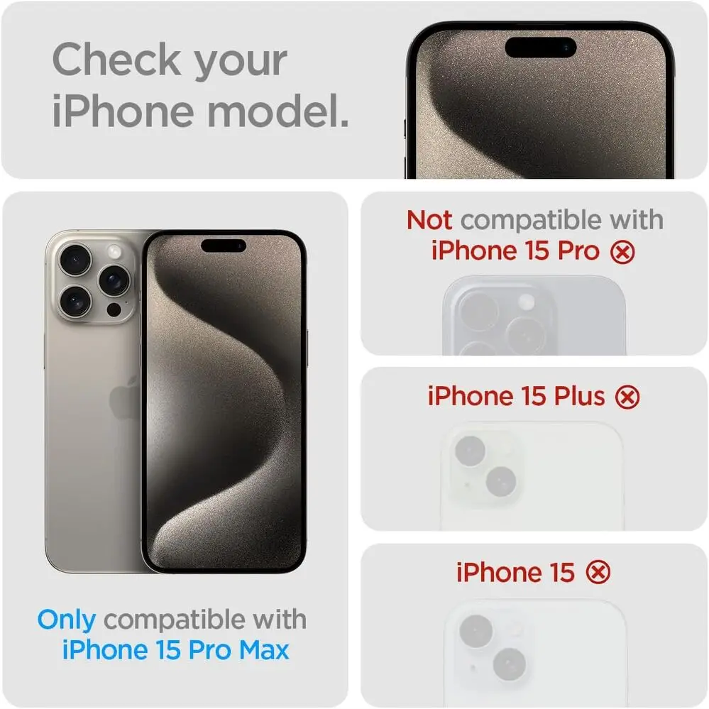 Spigen Apple Iphone 15 Pro Max Alignmaster Glas.Tr Full Cover 2Pcs Glass Screen Protector - Black 2